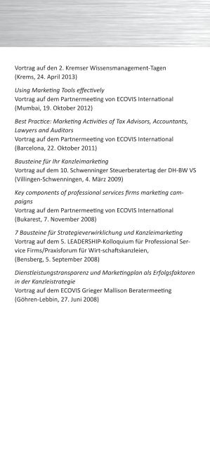 Workshops und Seminare