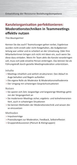 Workshops und Seminare