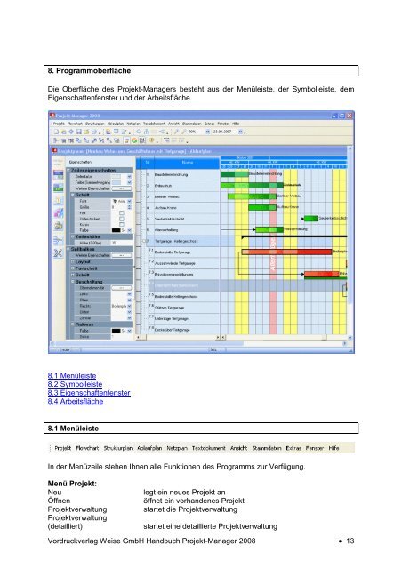 Handbuch Projekt-Manager 2008 - CYCOT Gmbh