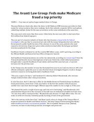 The Avanti Law Group: Feds make Medicare fraud a top priority