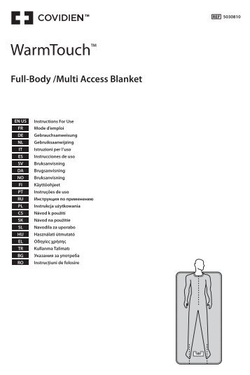 Warmtouchtm Full-Body /Multi Access Blanket - Covidien