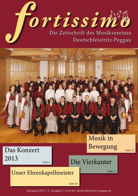 3. Auflage Fortissimo - Die Zeitschrift des Musikvereins Deutschfeistritz-Peggau