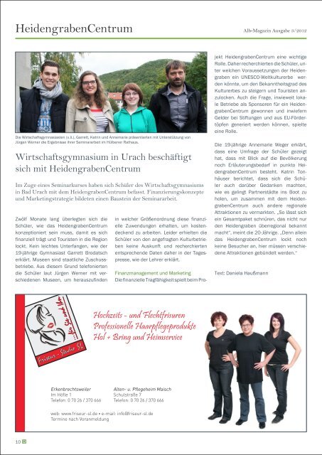 Alb Magazin - Ausgabe Heidengraben 3/2012