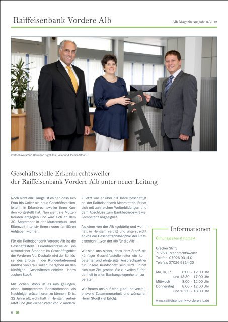 Alb Magazin - Ausgabe Heidengraben 3/2012