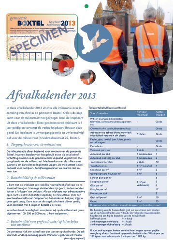 Afvalwijzer 2013 - Gemeente Boxtel