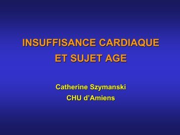 INSUFFISANCE CARDIAQUE état des lieux en 2003 - PIRG