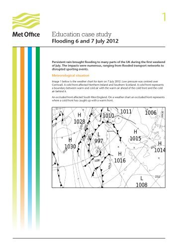 Download the July 2012 flooding casestudy (PDF, 1 MB) - Met Office