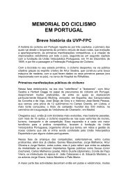 BREVE HISTÃRIA - FederaÃ§Ã£o Portuguesa de Ciclismo