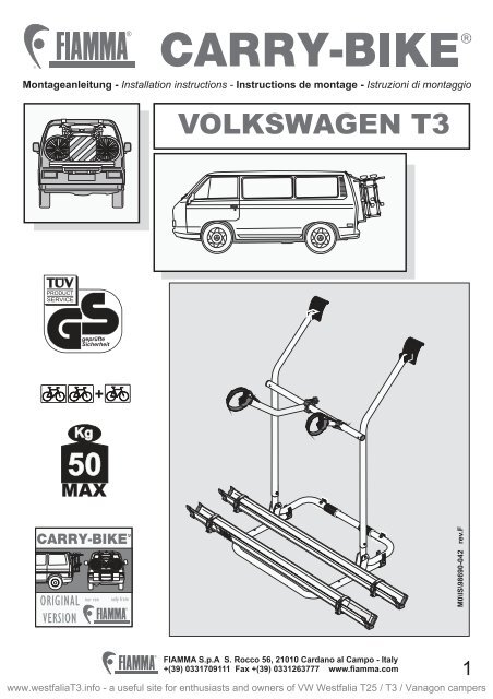 VOLKSWAGEN T3 - Westfalia T25 / T3 / Vanagon Info Site