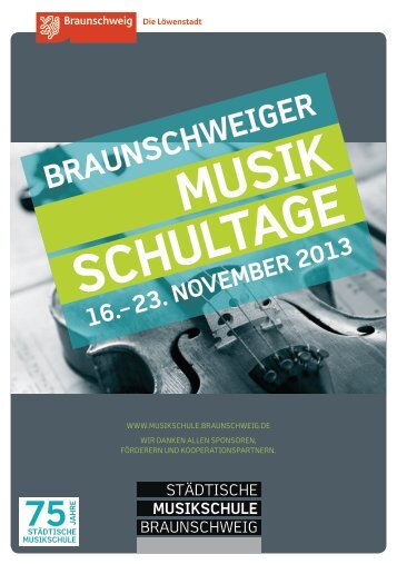 MUSIK SCHULTAGE - Stadt Braunschweig