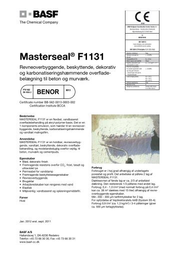 MastersealÂ® F1131 - Basf