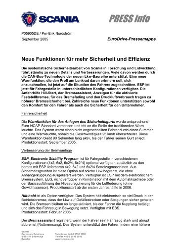 Neue Funktionen fÃƒÂ¼r mehr Sicherheit und Effizienz - Scania