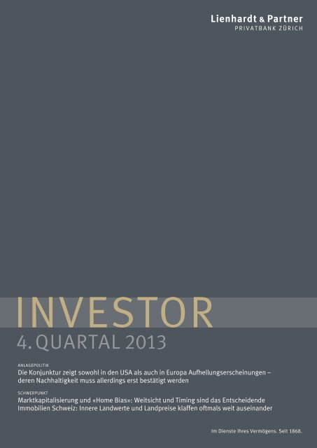 Investor 4. Quartal 2013 PDF - Lienhardt & Partner - Privatbank Zürich