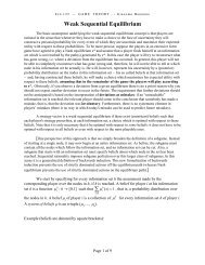 Weak Sequential Equilibrium ∑