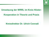 Kreisdirektor Dr. Ulrich Conradi Umsetzung der ... - Weser NRW