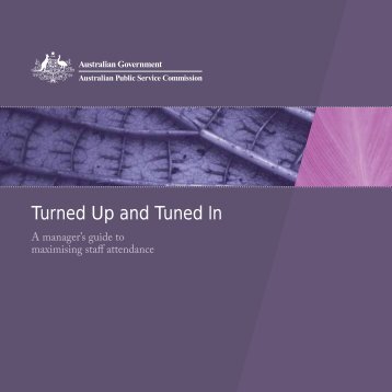 Turned Up and Tuned In - Australian Public Service Commission
