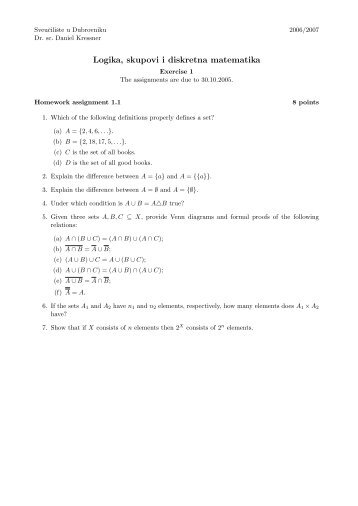 Logika, skupovi i diskretna matematika