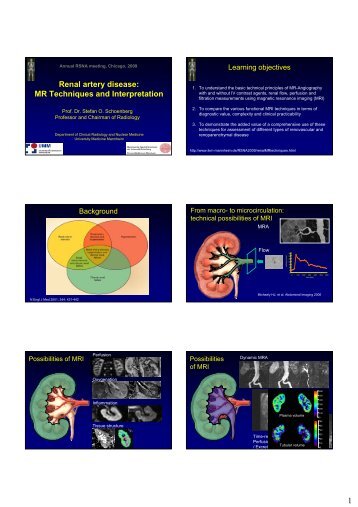 Renal artery disease: MR Techniques and Interpretation