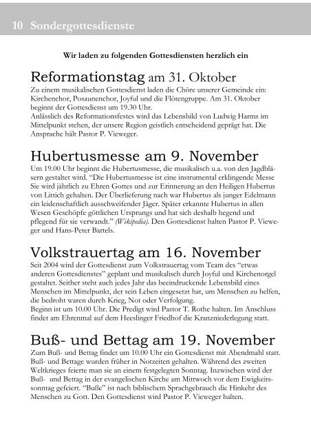 Gemeindebrief (Oktober 2008) - Heeslinger