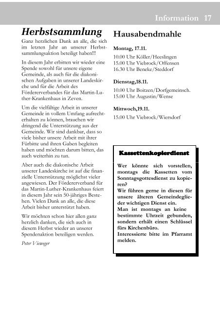 Gemeindebrief (Oktober 2008) - Heeslinger