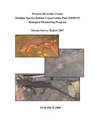 Stream Survey Report 2007 - Western Riverside County Regional ...