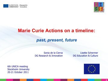 Sonia de la Cierva EC Marie Curie Actions on a timeline.pdf - UNICA