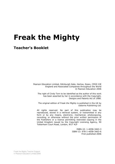 Freak the Mighty - Pearson Schools