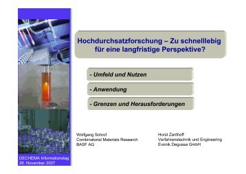 DECHEMA Infoveranstaltung HTS 071123