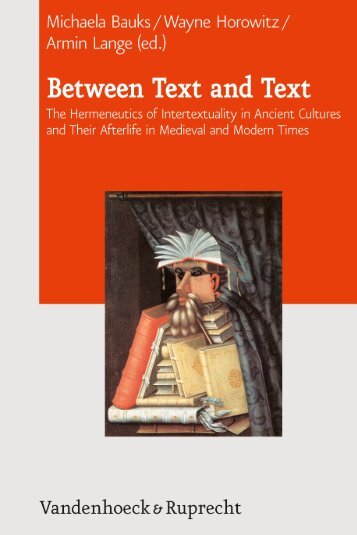 Between Text and Text - Vandenhoeck & Ruprecht