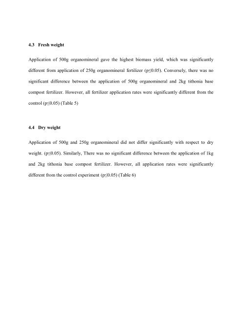 EFFECTS OF ORGANIC FERTILIZERS ON GROWTH AND YIELD ...