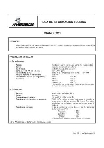 CIANO CM1 - AnaerÃ³bicos