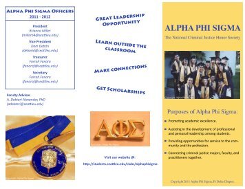 ALPHA PHI SIGMA The National Criminal ... - Seattle University