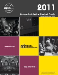 ADA Product Guide 2011 - Audio Design Associates