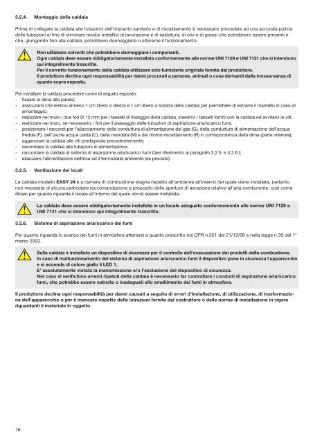 ARGO CLIMA manuale uso easy 24 - Certificazione energetica edifici