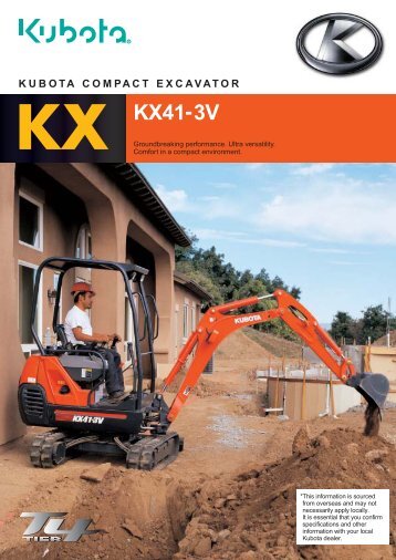 KX41-3V Conventional Mini Excavator - LiveUpdater