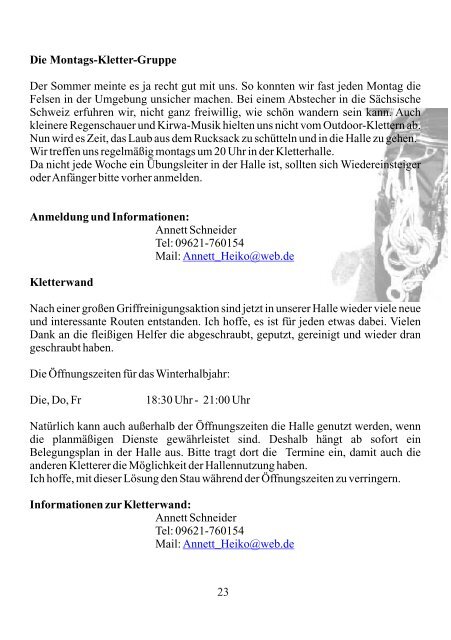 Mitteilungsblatt der Sektion Amberg - Dav-Sektion Amberg