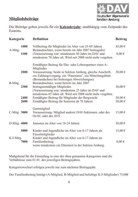 Mitteilungsblatt der Sektion Amberg - Dav-Sektion Amberg