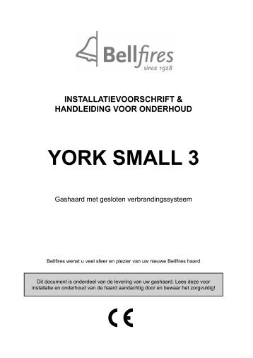 Installatie en gebruikershandleiding Bellfires York Small 3 - UwKachel