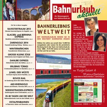 Oktober 2013 - Bahnurlaub.de