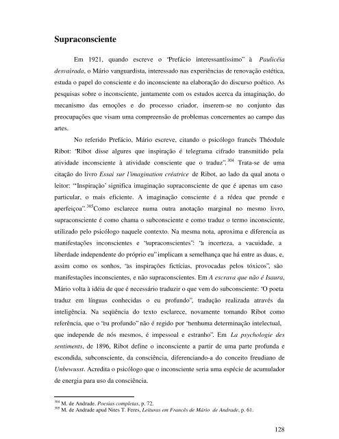 Rastros Freudianos em Mário de Andrade - Universidade Federal ...