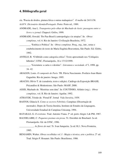 Rastros Freudianos em Mário de Andrade - Universidade Federal ...