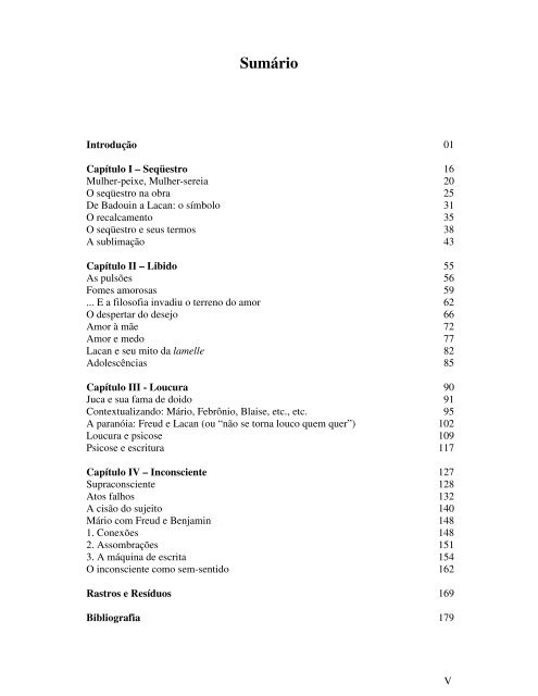 Rastros Freudianos em Mário de Andrade - Universidade Federal ...