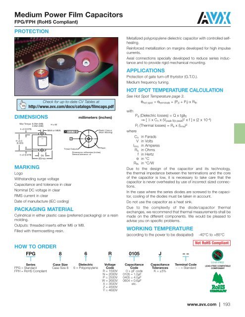 X5R Dielectric LD Series Tin/Lead Terminations - AVX