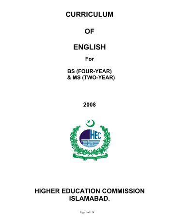 Final Report: National Curriculum Revision Committee in English ...