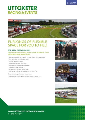 Furlongs oF Flexible space For you to Fill! - Uttoxeter Racecourse
