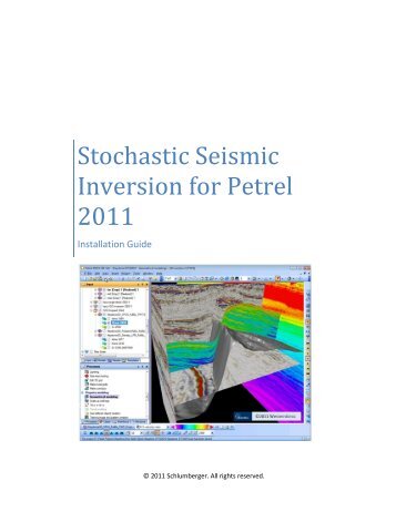 Stochastic Seismic Inversion for Petrel 2010.1 - Ocean - Schlumberger