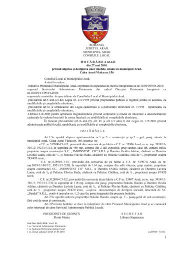 Vizualizare PDF - Primaria Municipiului Arad