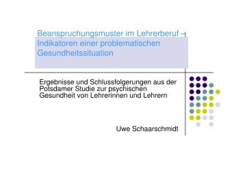 Präsentation von Prof. Dr. Uwe Schaarschmidt - PhV NW