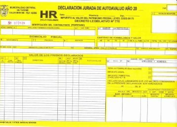 Formularios para la Declaracion Jurada del Impuesto Predial