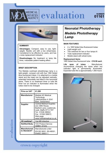 Neonatal Phototherapy Medela Phototherapy Lamp - Health in Wales